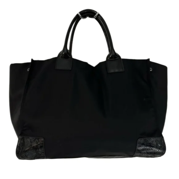 Tory Burch Ella Tote bag in Black Snake Print - Picture 8 of 11